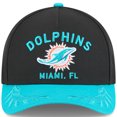 thumbnail image 2 of Men's New Era Black/Aqua Miami Dolphins 2025 NFL Draft 9FORTY A-Frame M-Crown Adjustable Hat, 2 of 5