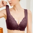 thumbnail image 2 of Ahuyic Womens Bra,Summer Plus Size Bra,Womens Lace Patchwork Bra Underwear Bra Everyday Underwear,Red,XL, 2 of 5