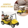 thumbnail image 3 of OUNONA Realistic Yellow Golf Cart Model Alloy Desktop Decoration for Bedroom and Office, 3 of 8