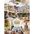 thumbnail image 5 of 4th of July Tablecloth Rectangle Table Cloth 60x84 , Waterproof Tablecloth Outdoor Table Cloth, Butterfly Star Blue Red Fireworks Independence Day Washable Table Cover for Kitchen Dining Party, 5 of 8