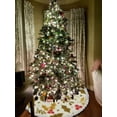 thumbnail image 4 of GZHJMY Christmas Tree Skirt, 30" Xmas Tree Skirts Christmas Leaf Flower Christmas Tree Mat for Christmas Holiday Party Ornaments, 4 of 6