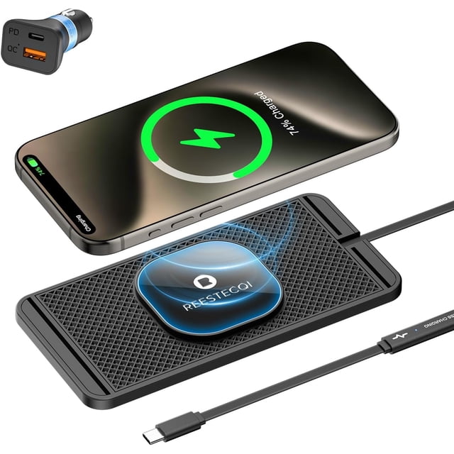 Cargador de coche inalámbrico magnético REESTECQI para iPhone