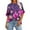 Purple-4, variant on ChaoHeng Blouses for Women Plus Size Summer Blouses and Tops Women's Ladies Fashion Casual Cropped Short Sleeve Printing Loose Shirt Blouse Top