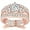 Rose Gold, variant on Platinum Plated Three-in-One Wedding Engagement Statement Proposal Valentines Halo Bridal Ring Set