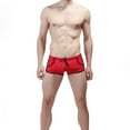thumbnail image 5 of kpoplk Mens Swim Trunks Quick Dry Swimwear Zipper Pockets, Swim Shorts with Mesh Lining Red,L, 5 of 6