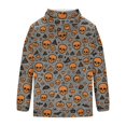 thumbnail image 6 of Hsovts Cozy Soft Halloween All Over Print Hoodies for Men, Spider Web Candy Pumpkin Ghost Pattern Relaxed Fit Daily Casual Sweatshirt Black 3xL, 6 of 6