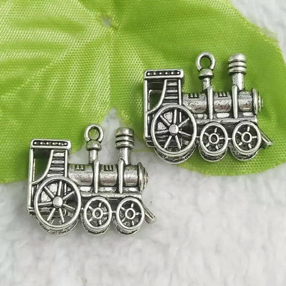 K-KED 40 pcs tibet silver locomotive charms pendant 21x26mm B4756