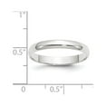 thumbnail image 2 of Auriga Fine Jewelry 14K White Gold 3mm Lightweight Half Round Women's Wedding Band Size 8, 2 of 5