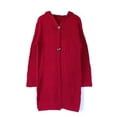 thumbnail image 5 of Lovskoo 2024 Long Cardigans for Women Trendy Long Sleeve Medium Length Solid Color Cardigan Knitted Sweater Jacket Red, 5 of 7