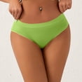 thumbnail image 3 of Lunuaoe Women's Seamless Cotton Bikini Briefs, Low-Mid Waist Solid Color Underwear, Thin Breathable Panties, 3 of 5