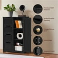thumbnail image 5 of Renwick Wooden Storage Cabinet with 4 Drawers for Bathroom Kitchen, Black, 5 of 7