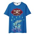 thumbnail image 2 of Hazbin Hotel Hombres Camiseta Manga Corta Impreso Verano Cuello Redondo Top Casual Sudadera Royal Blue/L, 2 of 4
