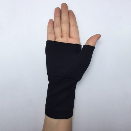 1 Pair Carpal Tunnel Hand Palm Thumb Wrist Brace Support Arthritis Compression Bandage Gloves Elastic Brace Sleeve Sports Bandage Wrap Pain Relief Promote Circulation Therapy Gloves Black