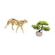thumbnail image 5 of Escultura De Bonsái De Guepardo Dorado, Centro De Mesa Decorativo, Planta Artificial, Adorno Para Oficina, Hogar, Colección De Vegetación, árbol Artificial, 5 of 8