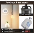 thumbnail image 4 of Vintage E27 lamp socket, Edison retro pendant lamp, Solid ceramic adapter, 4 Pieces black pearl socket, 4 of 4
