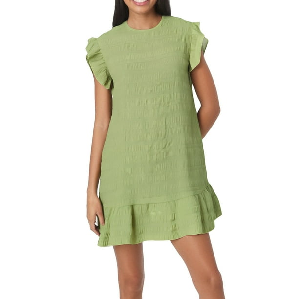 Vestido midi sin mangas con corte en A y volantes en el dobladillo para el día a día y las fiestas - Prenda ligera de verano
