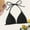 Black, variant on New & Trending NMMUED Bikini Top, Bathing Suit Tops for Women, Triangle Bikini Top, String Bikini, Halter Bikini Top, Black L