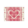 thumbnail image 2 of Heart Love Placemats 1pc, 11.81×17.72in Inch Anniversary Table Mats for Party Kitchen Dining Decoration, 2 of 6