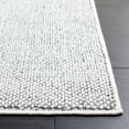 thumbnail image 3 of SAFAVIEH River Randa Solid Polyester Area Rug, Grey/Ivory, 5'3" x 7'6", 3 of 8