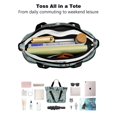thumbnail image 4 of Tote Bag for Women - Dogs with Wine and Glasses Shoulder Bag - Large Utility Work Duffle Bag with Zipper Handbag for Travel, Work, Sprots, 4 of 5