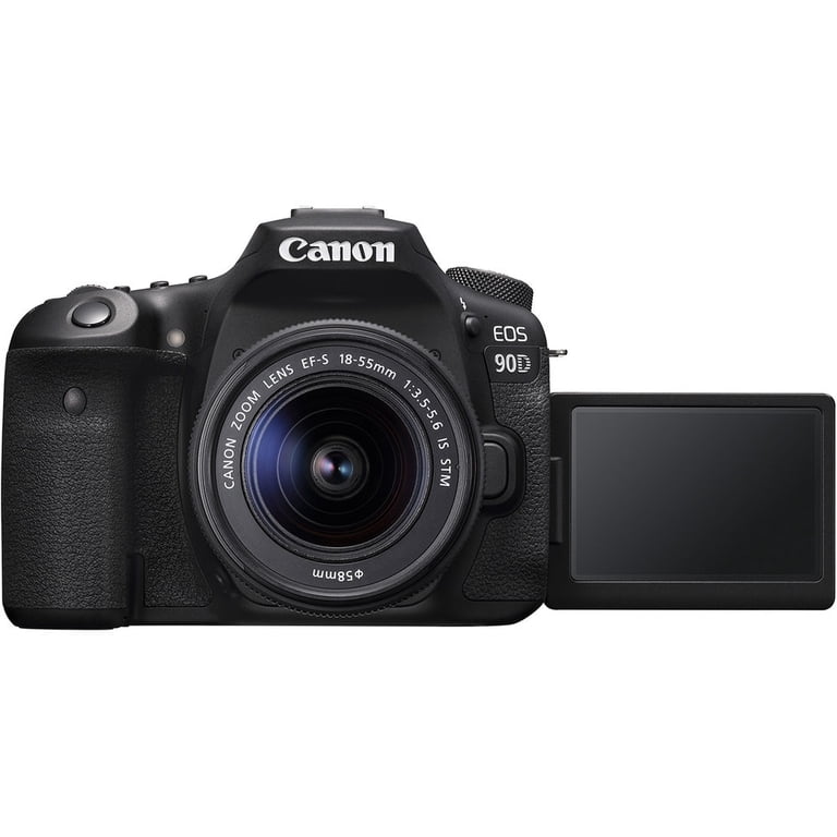 Canon EOS 90D DSLR Camera + 18-55mm IS + 75-300mm + 64GB + Flash + 