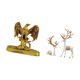 thumbnail image 4 of Majestuosa escultura de fusión de reno, estatua moderna, adorno animal único para el hogar, oficina, escritorio, comedor, armario, decoración coleccio, 4 of 7
