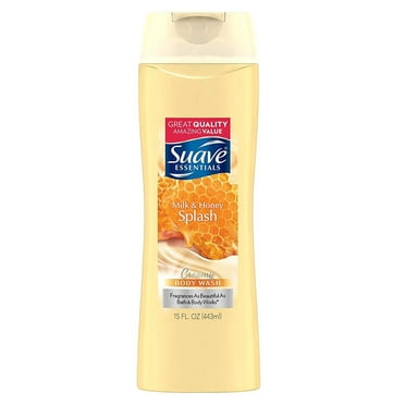 Suave Essentials Liquid Body Wash Milk and Honey with Vitamin E, 15 oz