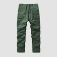 thumbnail image 3 of Bcfgryg Men Solid Color Casual Pants Men's Sports Overalls Men's Mul Ti Functional Pants Lightweight Men’s Work Pants Summer, 3 of 3