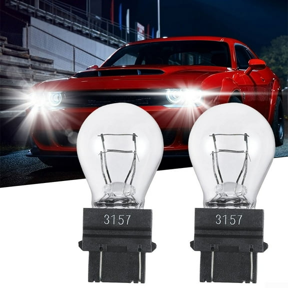 UHUSE 2 Pack 3157 12V 21/5W Clear Shell Tail Signal Brake Light Bulbs Replacement