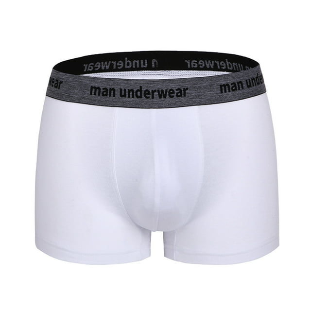 Birdeem Manunderwear Men Middle Waist Solid Color Letters Comfortable Breathable Boxers Underwear