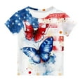 thumbnail image 6 of OKSALE Memorial Day T Shirts for Girls 4th of July T Shirt Party In The USA American Girl Short Sleeve Tops for Kids Toddlers Patriotic Tshirt Aged 3-12Y, 6 of 6