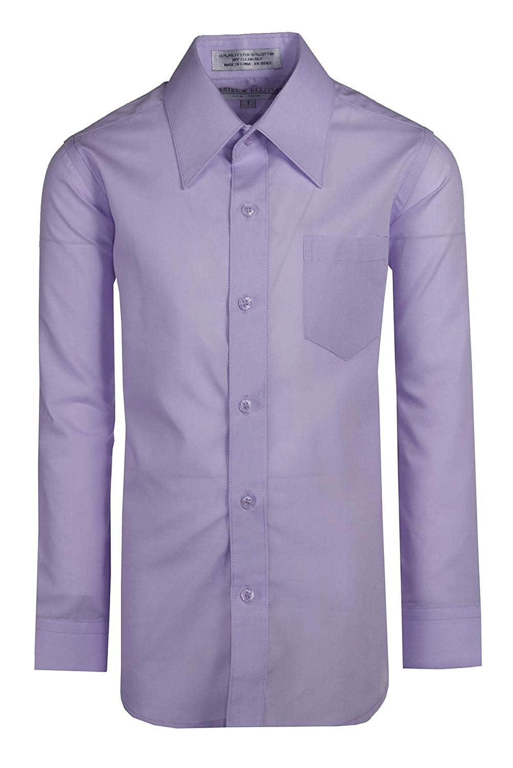 Tuxgear Boys Long Sleeve Button Up Formal Dress Shirt in Assorted Colors