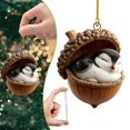 thumbnail image 2 of Christmas Resin Hanging Ornaments ，Cute Forest Animal Ornaments 2D Funny Woodland Wildlife Tree Ornaments for Xmas Tree Decorations Fall Holiday Indoor Party Decor, 2 of 9