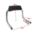 thumbnail image 2 of For Royal Enfield Classic Rear Back Rest Pillion Chrome Grab Bar Rubber, 2 of 5