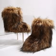 thumbnail image 4 of Stylish Winter Boots for Women, Faux Fur Mid-Calf Snow Booties, 4 of 5