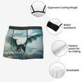 thumbnail image 3 of Vsdgher Cloud Sky Green Dragon Pattern Men's Boxer Brief Underwear,Soft Funny Underwear for Men-Medium, 3 of 5