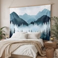 thumbnail image 3 of Forest Mountain Tapestry for Bedroom Wall Hanging Tapestry, Vintage Peak Nature Sky Star Landscape Ceiling Backdrop Tapestries Poster Blanket Wall Decor for Teens Room Living Room Dorm 39" x 59", 3 of 8