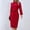 Red, variant on Women's Solid Color Ribbed Long Sleeve Top And Bodycon Skirt Set Swimsuit Women Suit Skirt Women Wedding Pants Suit Set Womens Swimsuits with Skirt Swim Frocks Women plus Skirt Suits Dress Swimming