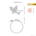 thumbnail image 5 of ANGARA Natural Diamond Butterfly Bypass Ring in 14K White Gold for Women (Size-3.5mm | Color-H | Clarity-SI2) | April Birthstone, Birthday, Anniversary, Jewelry Gift for Women | Natural Diamond Ring, 5 of 9