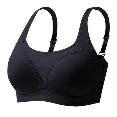 Sheghy Wireless Push Up Bra for Women-Seamless Lightweight Comfort T-Shirt Bra Anti-Sagging Everyday Wear/Ladies Sports Bras Clearance Black