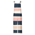 thumbnail image 5 of Mifsaly Floral Print Linen Bib Overalls Women Wide Leg Baggy Jumpsuit Summer Beach Vacation One Piece Playsuit Adjustable Tie Shoulder Straps Casual Romper 2026 XXL, 5 of 5