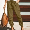 thumbnail image 6 of Bovemsi Cargo Pants Women Fashion Solid Color Overalls Pocket Trousers Casual Travel Pants, 6 of 9