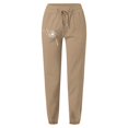 thumbnail image 3 of Womens Cargo Pants With Pockets Ladies Minimalist Spring Summer Solid Color With Printed Pockets Drawstring Women Pants Khaki XXL, 3 of 3