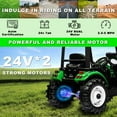 thumbnail image 5 of Kidsera 24V Kids Ride On Tractor Green, Riding Tractor with Front Shovel, Electric Riding Excavator With Dual Motor, Battery Powered Electric Vehicle Toys for Girls&Boys, 5 of 6