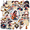 1A, variant on Retro Music Theme Stickers, Waterproof Music Theme Sticker for Water Bottle Laptop Phone Cases Planner Skateboard Luggage Helmet Party Favor Decor, Ideal for Adults Teens Teacher Rewards