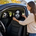 thumbnail image 6 of Horror Clown Car Headrest Covers, Stretch Elastic Funny Ghost Face Printed Head Rest Protector, Spooky Masque Design Auto Seat Headrest Cover for Car Truck SUV, 6 of 6