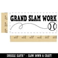 thumbnail image 2 of Grand Slam Work Baseball Teacher Student School Self-Inking Rubber Stamp Ink Stamper - Fuchsia Ink - Small 1-1/2 Inch, 2 of 7