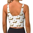 thumbnail image 3 of Lsque Dachshund Going To Play Tennis Printed Women'S Sports Bra, Compression, Moisture Wicking, High-Impact Sports Bra For Women,Supportive sports bra-Small, 3 of 9