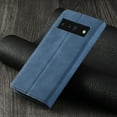 thumbnail image 5 of Google Pixel 6 Wallet Case Google Pixel 6 Luxury PU Leather Case, Book Folding Flip Retro Case with Kickstand, [RFID Blocking] Credit Card Slot Magnetic Closure Protective Cover, Blue, 5 of 8