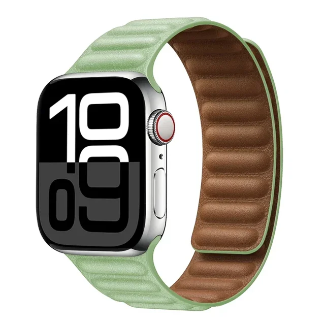 Correa de cuero para Apple watch band 46mm 45mm 41mm 40mm 49mm 42mm 38mm 45 44mm pulsera iWatch serie 10 34 6 SE 78 ultra